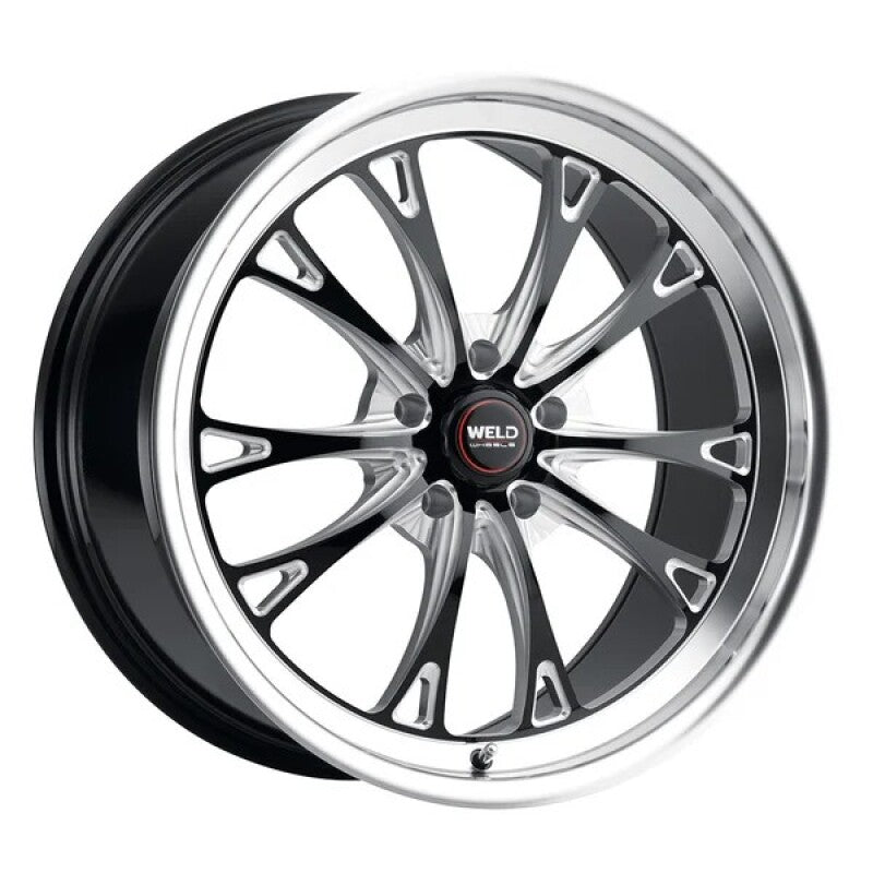 Weld Belmont Beadlock 17x11 / 5x120.65 BP / ET43 BS7.75 Gloss Black MIL DIA 78.1