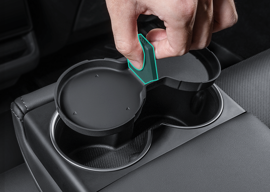 Haloblk Center Console Cup Holder For Tesla Model 3 Highland