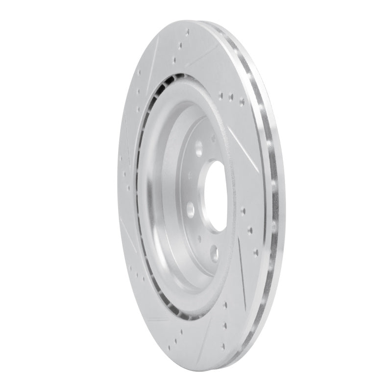 R1 17-25 Tesla Model 3 Rear Right Drilled & Slotted Silver Brake Rotor