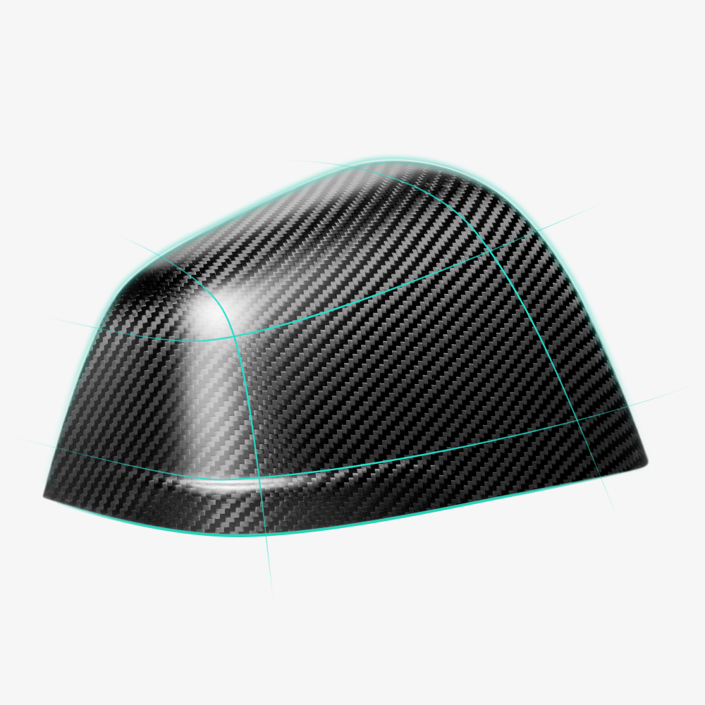 Carbon Fiber Side Mirror Caps for Tesla Model Y