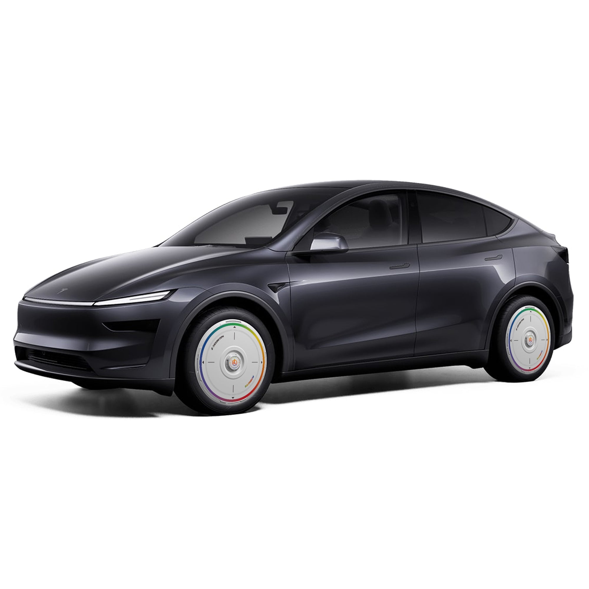 HALODISC 2 Wheel Covers for Tesla Model Y Juniper 19" Crossflow Wheels丨Rainbow Road