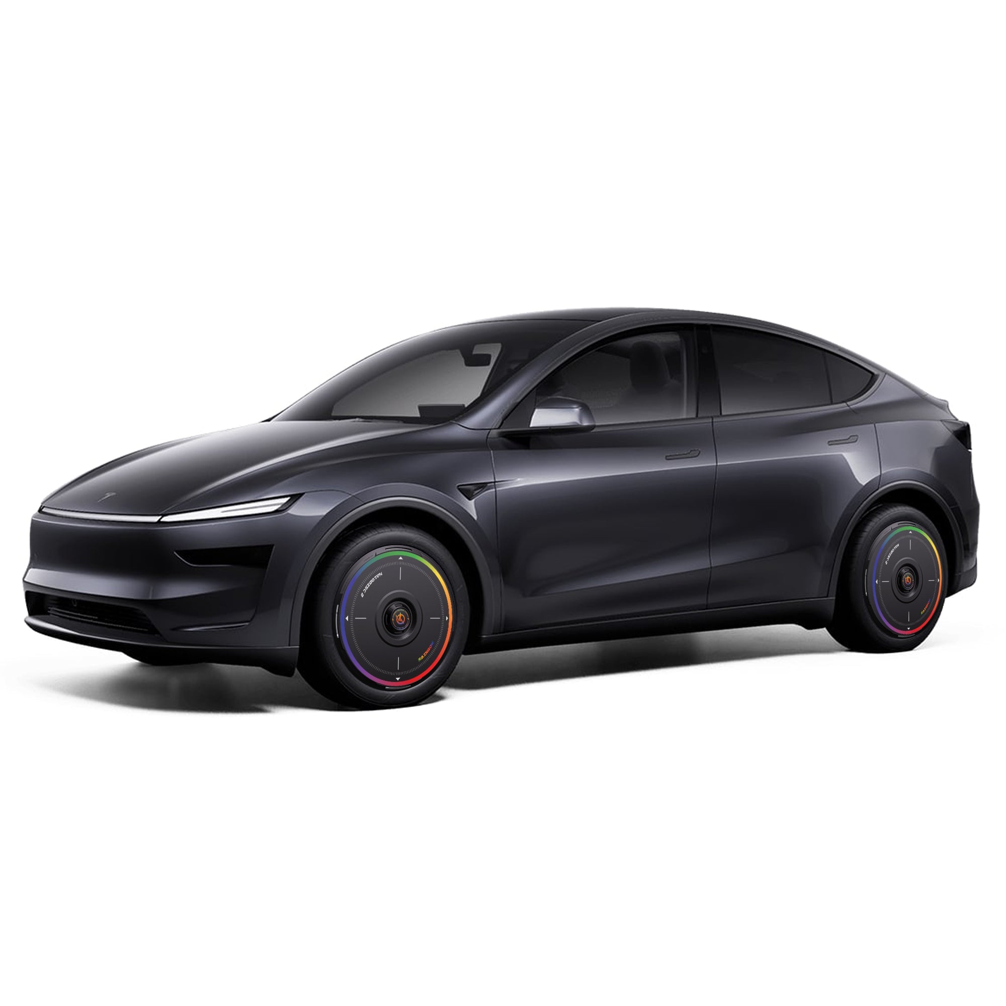 HALODISC 2 Wheel Covers for Tesla Model Y Juniper 20" Helix 2.0 Wheels丨Rainbow Road