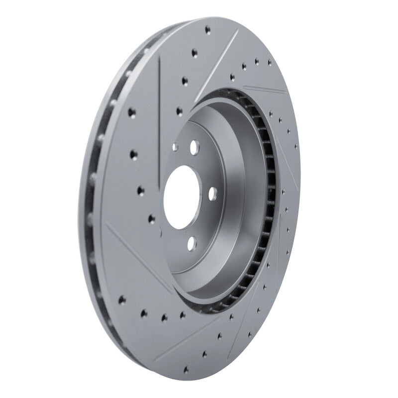 R1 17-25 Tesla Model 3 Front Right Drilled & Slotted Silver Brake Rotor