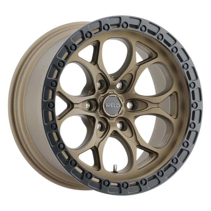 Weld Off-Road W106 18X9 Ledge Six 6X139.7 ET19 BS 5.76 Satin Bronze / Black Ring 106.1