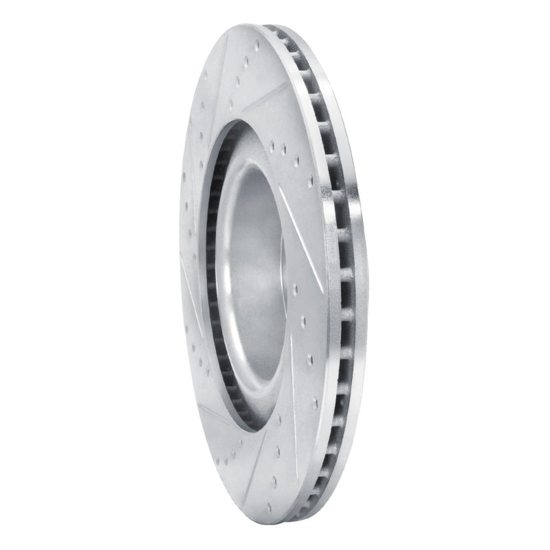 R1 20-25 Tesla Model Y Front Right Drilled & Slotted Silver Brake Rotor