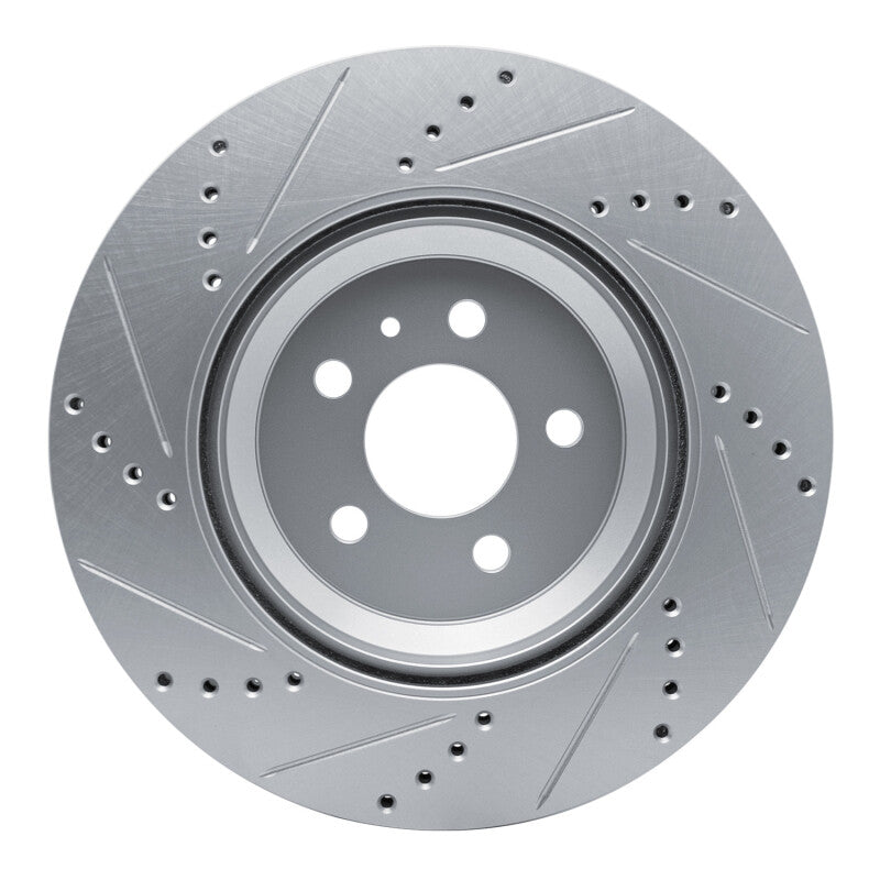 R1 17-25 Tesla Model 3 Rear Right Drilled & Slotted Silver Brake Rotor