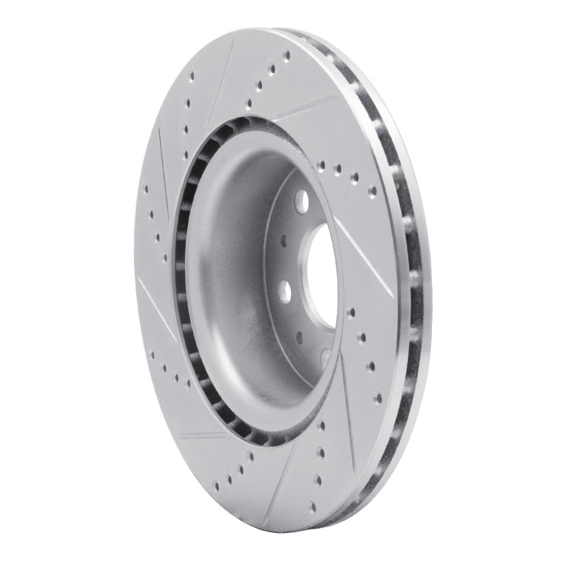 R1 17-25 Tesla Model 3 Front Right Drilled & Slotted Silver Brake Rotor
