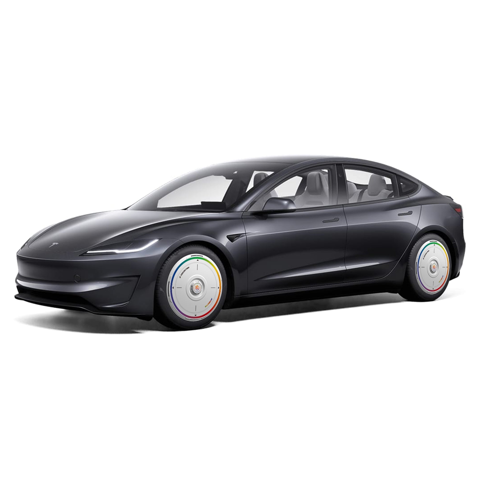 HALODISC 2 Wheel Covers for Tesla Model 3 Highland 19" Nova Wheels丨Rainbow Road