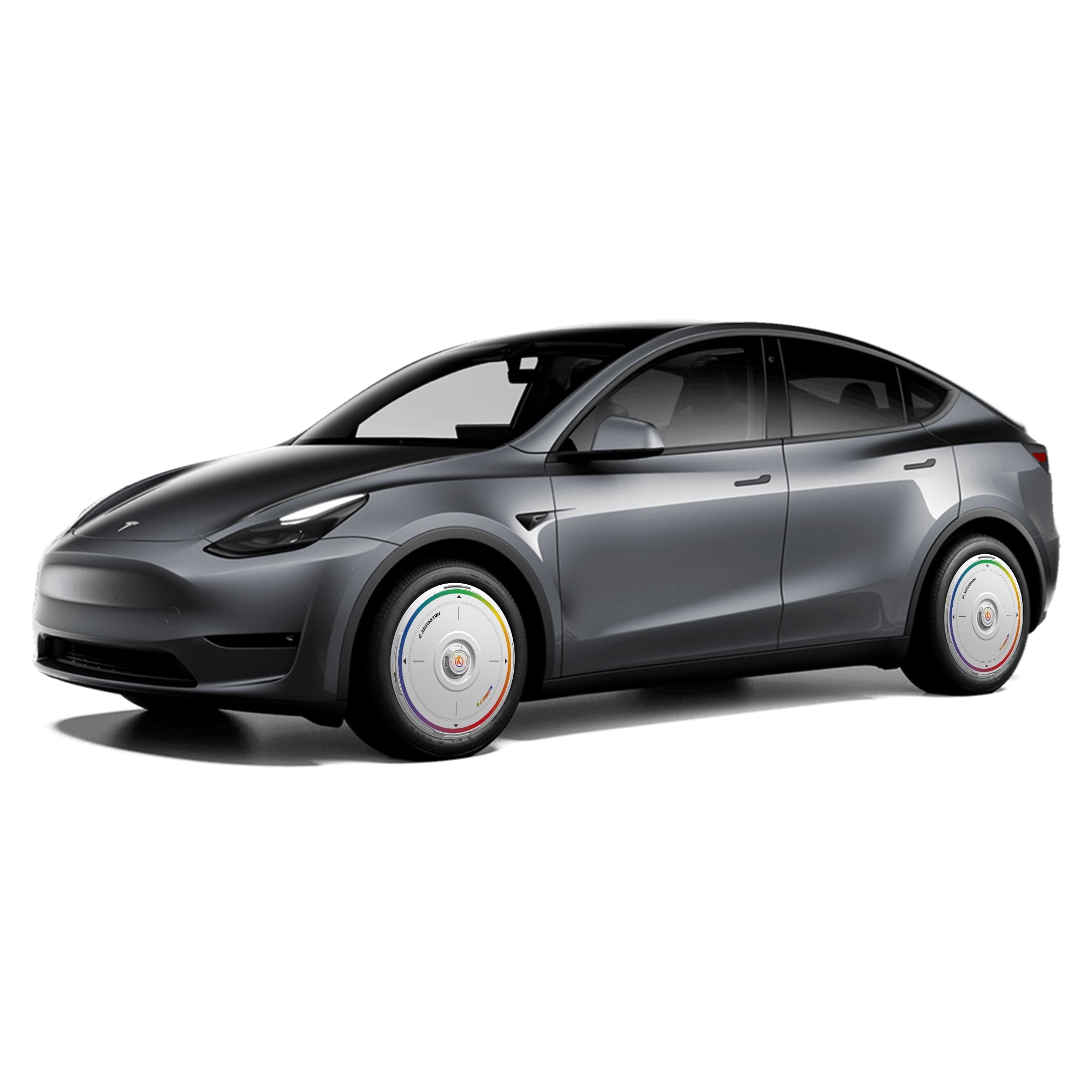 HALODISC 2 Wheel Covers for Tesla Model Y 19" Gemini Wheels丨Rainbow Road