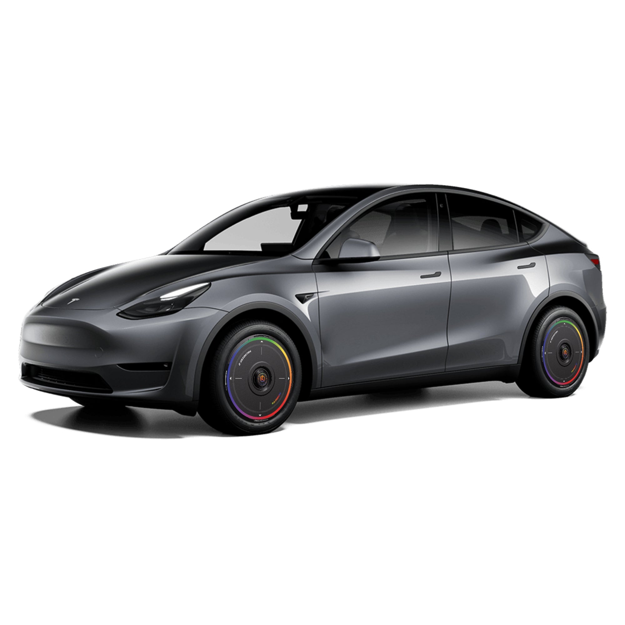 HALODISC 2 Wheel Covers for Tesla Model Y 19" Gemini Wheels丨Rainbow Road
