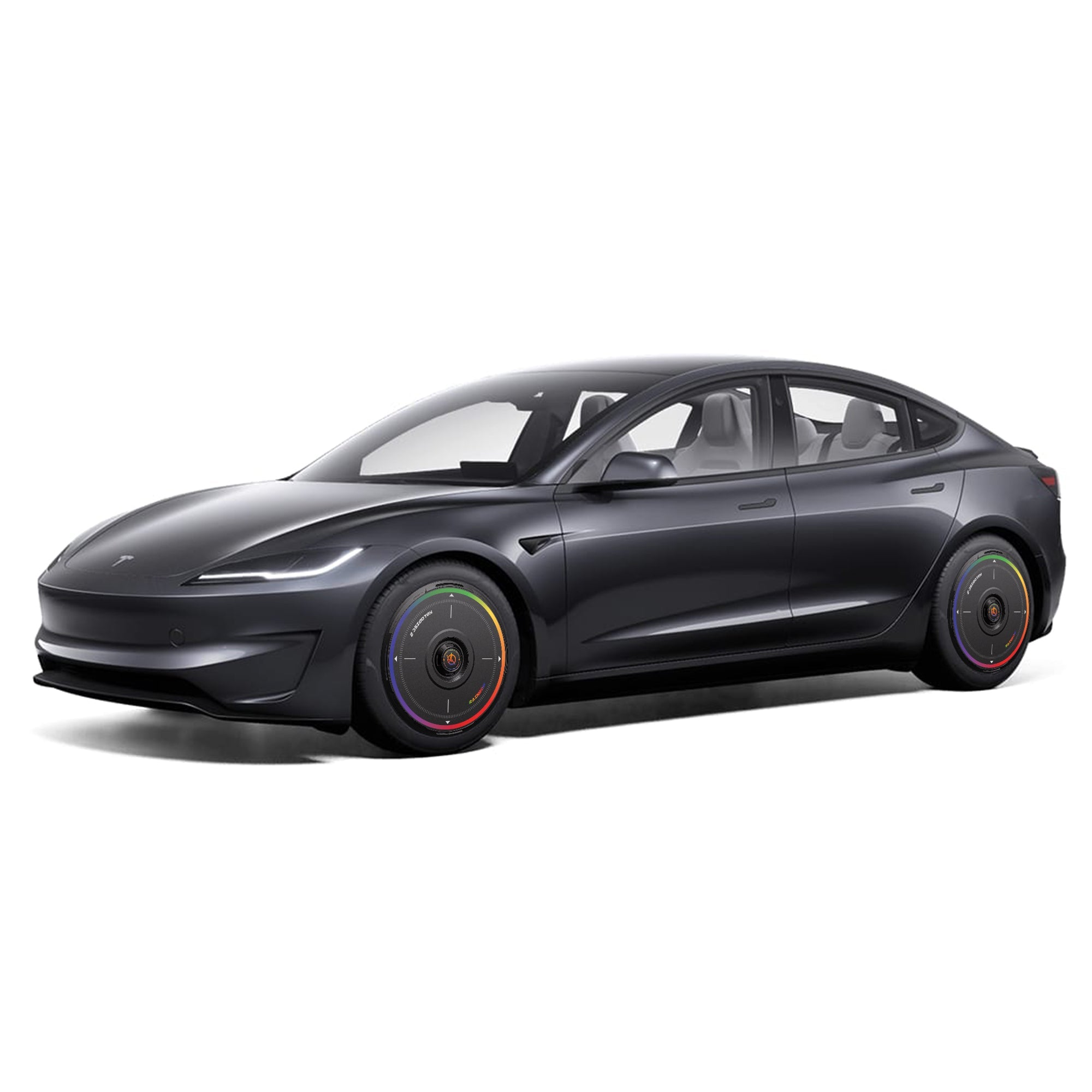 HALODISC 2 Wheel Covers for Tesla Model 3 Highland 18" Photon Wheels丨Rainbow Road